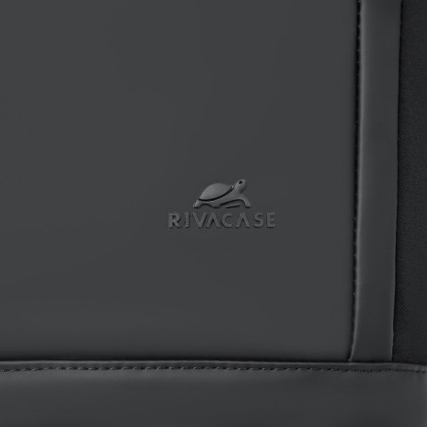 Rivacase Eden plecak City backpack Czarny Poliester, Skóra woskowana (Pull Up)