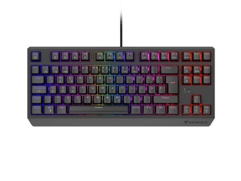 KLAWIATURA DLA GRACZY GENESIS THOR 230 TKL DE RGB MECHANICZNA OUTEMU RED CZARNA HOT SWAP