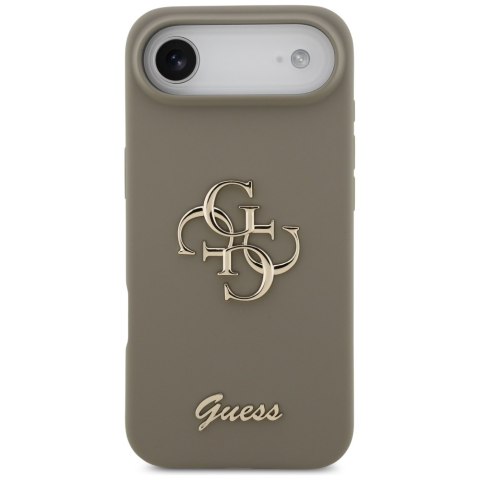 Etui Guess Silicone Big 4G Script do iPhone Air brązowy