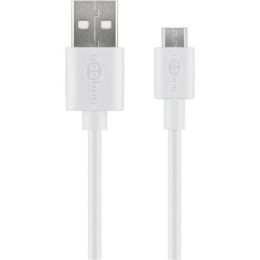 Goobay | USB cable | Plug | 4 pin USB Type A | Plug | White | 5 pin Micro-USB Type B | 1 m