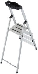 Drabina aluminiowa jednostronna Krause SAFETY 1x4 z półką 126320
