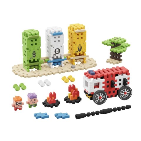 MARIOINEX Klocki Mini Waffle City Akcja strażacka, 148 elementów