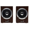 Genius głośniki SP-HF280, 2.0, 6W, brązowe, regulacja głośności, 3,5 mm jack (USB), 100Hz~20kHz