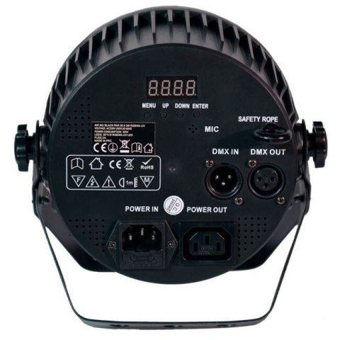 LIGHT4ME BLACK PAR 30x3W RGBA-UV LED - Reflektor sceniczny LED