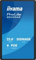 Iiyama ProLite S2425AS-B1P Płaski panel Digital Signage 60,5 cm (23.8") LCD Wi-Fi 500 cd/m2 Full HD Czarny Procesor wbudowany An