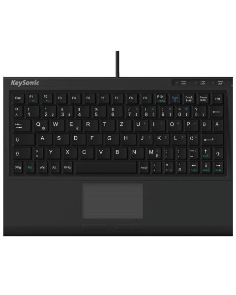KeySonic ACK-3410 (DE) klawiatura Biuro USB QWERTZ Niemiecki Czarny