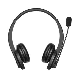 LogiLink BT0060 słuchawki/zestaw słuchawkowy Bezprzewodowy Opaska na głowę Biuro/centrum telefoniczne Bluetooth Czarny