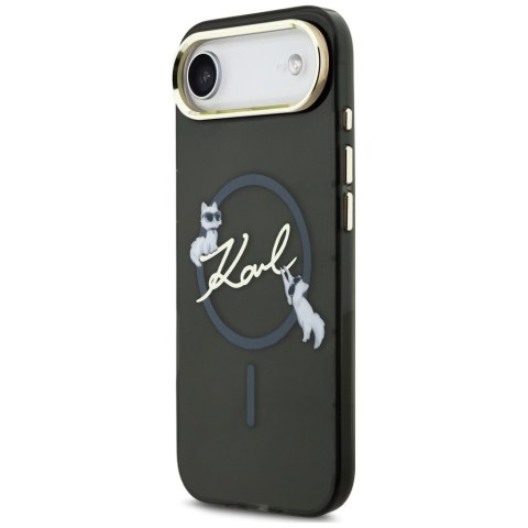 Etui Karl Lagerfeld IML Choupettes Karl Script Logo MagSafe do iPhone Air czarny