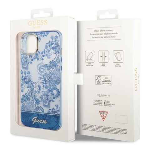Guess GUHCP14MHGPLHB iPhone 14 Plus 6,7" niebieski/blue hardcase Porcelain Collection