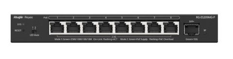 Ruijie Networks RG-ES209MG-P przełącznik sieciowy Zarządzany L2 2.5G Ethernet (100/1000/2500) Obsługa PoE Czarny