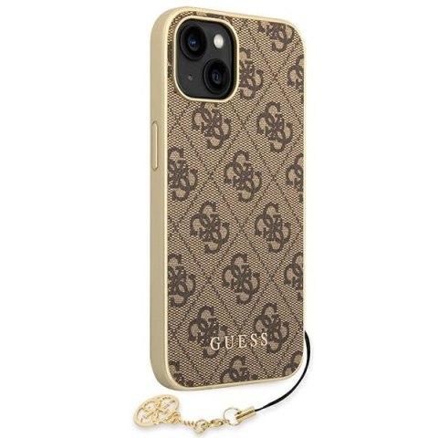 Guess GUHCP14SGF4GBR iPhone 14 6,1" brązowy/brown hardcase 4G Charms Collection