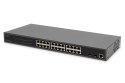 24 Port L2 Managed Gigabit Ethernet Switch with PoE Injector, 2 SFP Upload