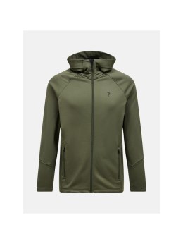 Bluza rozpinana Peak Performance Rider Essentials Zip Hood - pine needle/pine needle rozmiar: l