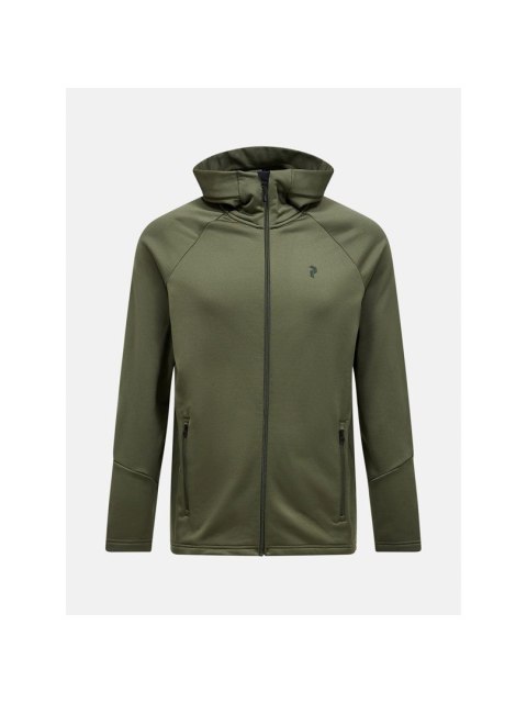 Bluza rozpinana Peak Performance Rider Essentials Zip Hood - pine needle/pine needle rozmiar: m