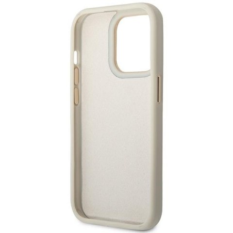 Guess GUHCP14LHGCRHS iPhone 14 Pro 6,1" srebrny/silver hardcase Croco Collection