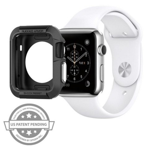Spigen Rugged Armor Apple Watch 1/2/3/4/5/6/7/SE 42/45 mm czarny/black SGP11496
