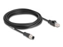 DeLOCK Kabel M12 A-coded 8 pin, męski na RJ45 męski PVC, 5 m