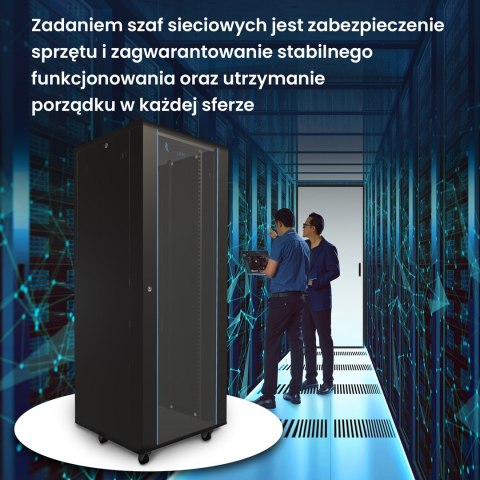 EXTRALINK SZAFA RACK STOJĄCA 37U 600X1000 CZARNA