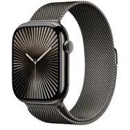 Apple Watch Series 10 GPS + Cellular 46mm Slate Titanium Case with Slate Milanese Loop - S/M