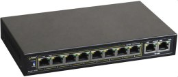 PULSAR S108 łącza sieciowe Fast Ethernet (10/100) Obsługa PoE Czarny