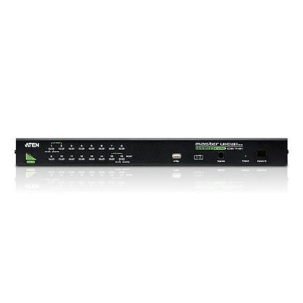 Aten CS1716A 16-portowy przełącznik KVM PS/2-USB VGA z portem Daisy-Chain i obsługą urządzeń peryferyjnych USB Aten | 16-portowy