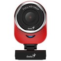 Genius kamera web Full HD QCam 6000, 1920x1080, USB 2.0, czerwona, Windows 7 a vyšší, FULL HD, 30 FPS