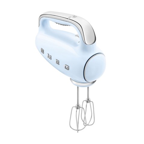 Mikser ręczny Smeg HMF01PBEU w stylu retro z lat 50. Pastelowy niebieski