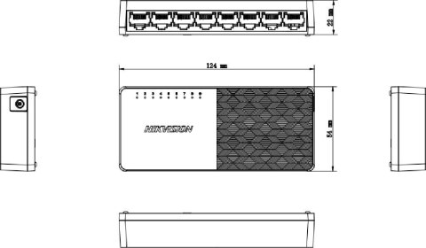 Switch Hikvision DS-3E0108D-O
