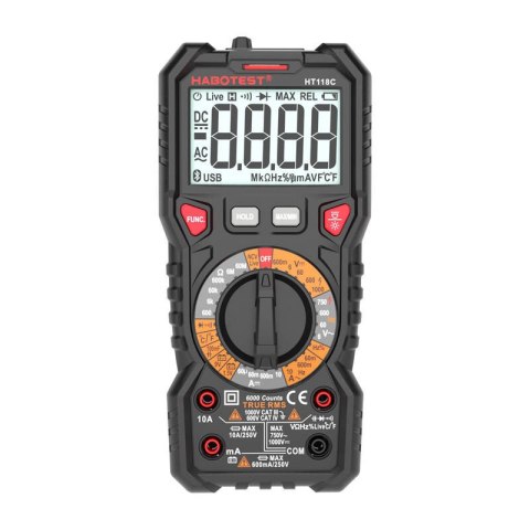 Multimetr cyfrowy HABOTEST HT118C True RMS NCV latarka