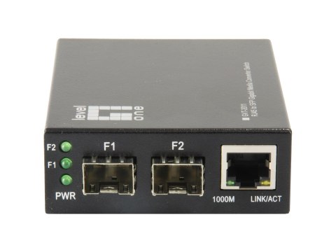 LevelOne GVT-2011 - Media konwerter - GigE - 10Base-T, 100Base-TX, 1000Base-T, 1000Base-X - RJ-45 / SFP (mini-GBIC)