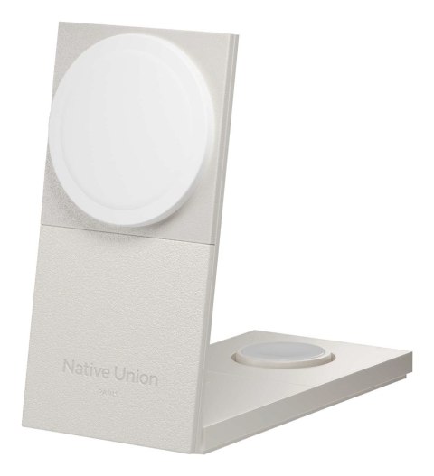 Native Union Rise 3-In-1 Qi2 Smartfon Jasny Szary USB Bezprzewodowe ładowanie Wewnętrzna