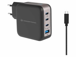 CONCEPTRONIC Ładowarka 4Port GaN 3xUSB-C/1xA 100WPD3.0/PPS sw