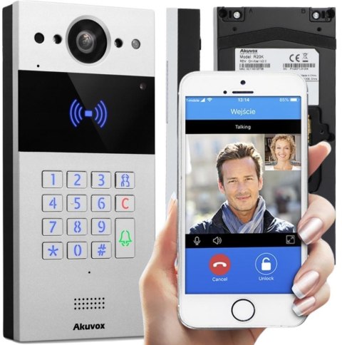 Akuvox R20K-2 wideodomofon 2 MP Srebrny
