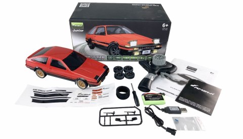 Amewi RC Car AE86 Sprinter Drift Samochód wyścigowy 1:18 RTR czerwony