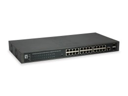 Przełącznik LevelOne WebSmart/GB PoE+ 26-portowy 19