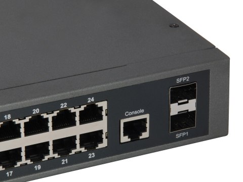 Przełącznik LevelOne WebSmart/GB PoE+ 26-portowy 19" 370W 1Gbps