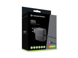 Conceptronic OZUL05BE ładowarka do urządzeń przenośnych Uniwersalne Czarny Prąd przemienny Wewnętrzna