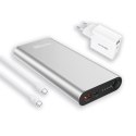 Powerbank RealPower PB-20000PD Litowo-jonowy (Li-Ion) 20000 mAh Aluminium