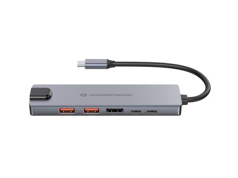 Conceptronic DONN29G stacja dokująca Przewodowa USB 3.2 Gen 2 (3.1 Gen 2) Type-C Szary