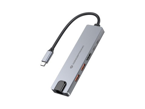 Conceptronic DONN29G stacja dokująca Przewodowa USB 3.2 Gen 2 (3.1 Gen 2) Type-C Szary