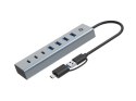Conceptronic HUBBIES20GP huby i koncentratory USB 3.2 Gen 1 (3.1 Gen 1) Type-C 5000 Mbit/s Szary