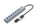 Conceptronic HUBBIES21GP huby i koncentratory USB 3.2 Gen 1 (3.1 Gen 1) Type-A 5000 Mbit/s Szary