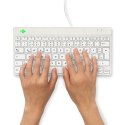 R-Go Tools Ergonomiczna R-Go Compact Break klawiatura, z oprogramowaniem do robienia przerw, QWERTZ (DE), przewodowa, biała