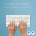 R-Go Tools Ergonomiczna R-Go Compact Break klawiatura, z oprogramowaniem do robienia przerw, QWERTZ (DE), przewodowa, biała