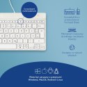 R-Go Tools Ergonomiczna R-Go Compact Break klawiatura, z oprogramowaniem do robienia przerw, QWERTZ (DE), przewodowa, biała