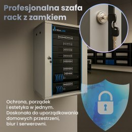 EXTRALINK SZAFA RACK WISZĄCA 12U 600X450 SZARA
