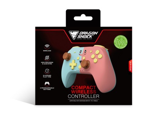 Dragonshock PopTop Niebieski, Różowy, Żółty, Brązowy Bluetooth Gamepad Analogowa/Cyfrowa Nintendo Switch, PC