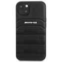 AMG AMHCP14MGSEBK iPhone 14 Plus 6,7" czarny/black hardcase Leather Debossed Lines