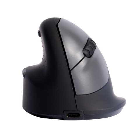Ergonomiczna mysz R-Go Pele HE lewa Bluetooth sidabrina