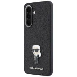 Etui Karl Lagerfeld Fixed Glitter Ikonik Logo Metal Pin do Samsung Galaxy A37 5G czarny